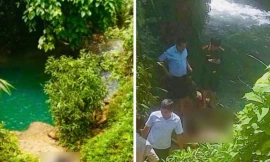 Phát hiện hai 2 du khách tử vong khi tắm thác tại Hoà Bình