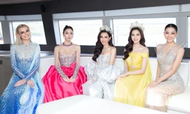 Fanpage Miss World và Miss Grand International đăng ảnh hai Hoa hậu quốc tế chung khung hình