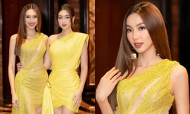 Hoa hậu Thùy Tiên, Đỗ Mỹ Linh và dàn chị em Hoa - Á hậu đọ sắc với váy gam vàng lấp lánh