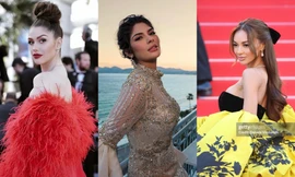 "Hoa hậu đẹp nhất thế giới" diện váy của nhà thiết kế người Việt tại LHP Cannes