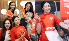 Hoa hậu Ngọc Hân thiết kế áo dài riêng cho Chủ Nhật Đỏ, tham gia hiến máu lần thứ 10