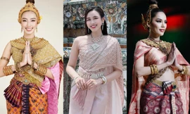 Đỗ Thị Hà diện trang phục truyền thống Thái Lan, thần thái so với Thùy Tiên thế nào?