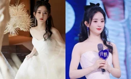 Mặc thiết kế ra mắt cách đây 3 năm, Triệu Lệ Dĩnh gây sốc visual tại sự kiện họp mặt fan