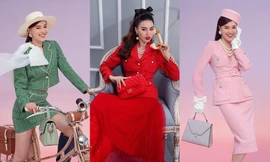 Quý cô xinh đẹp Ninh Dương Lan Ngọc gợi ý cho phái nữ trang phục mùa lễ hội rực rỡ sắc màu