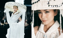 Siêu mẫu Thanh Hằng trở lại sàn runway sau đám cưới, thần thái "cô dâu mới" có gì khác biệt?