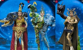 Thi Trang phục dân tộc Miss Grand Thailand 2025 mà ngỡ lạc vào vườn thú Safari