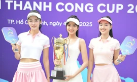 Top 3 Hoa hậu Việt Nam 2024 khoe sắc vóc trong Lễ khai mạc Giải Vô địch Pickleball 2025