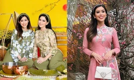 "Rick kid" Tiên Nguyễn sang chảnh đồ hiệu nhưng Tết nào cũng chăm chỉ diện áo dài