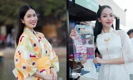 Hoa hậu Thanh Thủy cùng Á hậu Phương Anh quảng bá du lịch phố cổ Hội An