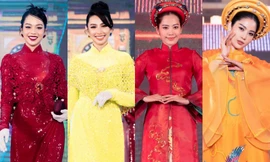 Cặp người đẹp song sinh Nam Anh - Nam Em hội ngộ cùng Hoa hậu Thùy Tiên, Thanh Thủy