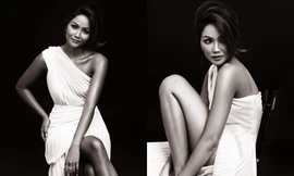 Hoa hậu H’Hen Niê được khen đẹp như nữ thần trong bộ ảnh với gam màu cơ bản đen và trắng