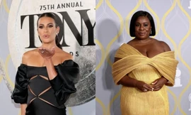 Đầm hở vai của NTK Công Trí giúp ngôi sao phim "Glee" tỏa sáng trên thảm đỏ