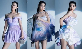 Hoa hậu Lương Thùy Linh khoe chân dài ngút ngàn trong BST váy dạ tiệc của NTK Đỗ Long