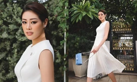 Hoa hậu Khánh Vân "bắt trend" catwalk tại gia: Netizen khen ảnh đẹp như chụp tạp chí