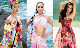 Á hậu Kim Duyên khoe sắc vóc chuẩn quốc tế trong trang phục được tái chế từ sợi hoa sen