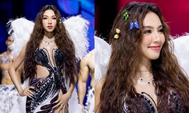 Dù bị vấp ngã, Hoa hậu Thùy Tiên vẫn đẹp tựa nữ thần trong show diễn của NTK Hoàng Hải