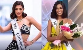 Trang phục của tân Miss Universe 2023 Sheynnis Palacios trong hành trình media