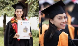 Hoa hậu Tiểu Vy khoe nhan sắc xinh đẹp trong ngày nhận bằng tốt nghiệp đại học
