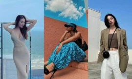 Lan Ngọc và sao Việt lăng xê trào lưu "sống ảo" mới: Khoe street style dưới nền trời xanh