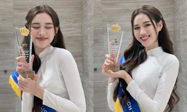 Hoa hậu Đỗ Thị Hà đảm nhận vai trò mới, khoe nhan sắc tươi tắn trong tà áo dài