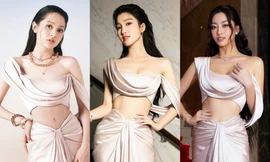 Lương Thùy Linh, Phương Nhi và Bảo Anh khoe cơ bụng với phong cách nữ thần