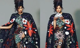 Mặc bộ váy đính hoa tuyệt đẹp, Hoa hậu hoàn vũ Harnaaz Sandhu đẹp tựa nữ thần mùa Xuân