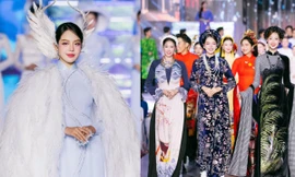 Ngắm Hoa hậu Thanh Thủy khoe nhan sắc yêu kiều tại Lễ hội Áo dài TP.HCM 2025