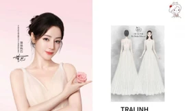 Địch Lệ Nhiệt Ba khoe dáng "mình hạc xương mai" với trang phục của NTK Việt Nam