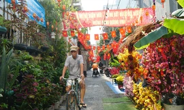 Nhiều hẻm ở TPHCM đồng loạt 'khoác áo' mới rực rỡ đón Tết