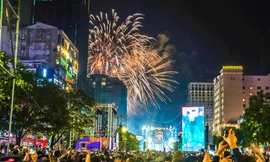 TPHCM bắn pháo hoa 15 phút đêm giao thừa Tết Ất Tỵ 2025