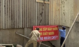 Nữ bảo vệ bị ném vỡ đầu khi phản ứng chủ đầu tư thi công gây nứt nhà công ty