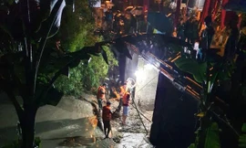 Các lực lượng chức năng tỉnh Cao Bằng nỗ lực tìm kiếm, đến nay đã thấy tất cả 4 nạn nhân -Ảnh: BP