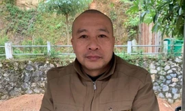 Đối tượng Thành tại cơ quan công an.