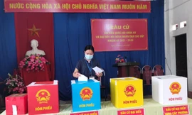 Bầu cử HĐND tỉnh Cao Bằng nhiệm kỳ 2021-2026 đã thành công tốt đẹp .Ảnh: CB