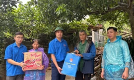 Hỗ trợ kịp thời nhân dân vùng bão lũ (ảnh: Duy Chiến)