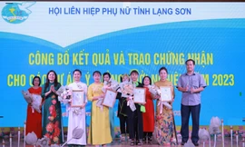 Trao giải những khởi nghiệp xuất sắc. Ảnh: Duy Chiến 