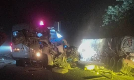 Hiện trường vụ tai nạn.