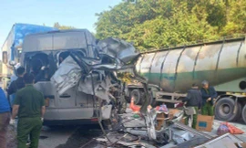 Hiện trường vụ tai nạn. 