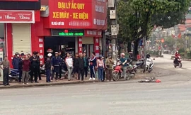 Hiện trường vụ tai nạn ở quốc lộ 1A.