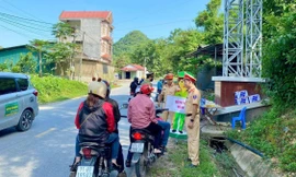 Điểm phát nước miễn phí ở huyện Thạch An, Cao Bằng. Ảnh: CL