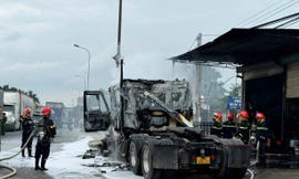 Hiện trường vụ cháy. 