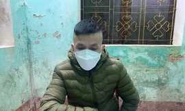 Đối tượng Vũ Hoàng Nghĩa tại cơ quan công an -Ảnh: H. Thơ