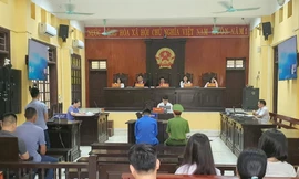 Quang cảnh phiên tòa. Ảnh: C.L