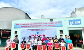 Giải bơi thanh thiếu nhi tỉnh Lạng Sơn lần thứ nhất 2023. Ảnh: Duy Chiến 