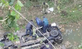 Hiện trường vụ tai nạn. 