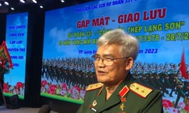 Trung tướng Nguyễn Như Hoạt phát biểu tại buổi gặp mặt (ảnh: Duy Chiến)