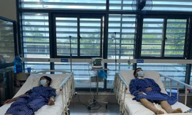 Các bệnh nhân cấp cứu tại bệnh viện Ảnh: T.Đ