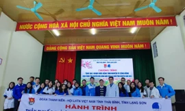Tỉnh Đoàn Thái Bình tổ chức nhiều hoạt động ý nghĩa, thiết thực tại Lạng Sơn -Ảnh: Duy Chiến 