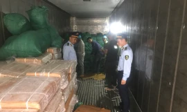 Thu giữ gần 10 tấn thịt trâu không rõ nguồn gốc .Ảnh: TL