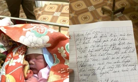 Trẻ sơ sinh và bức thư để lại 